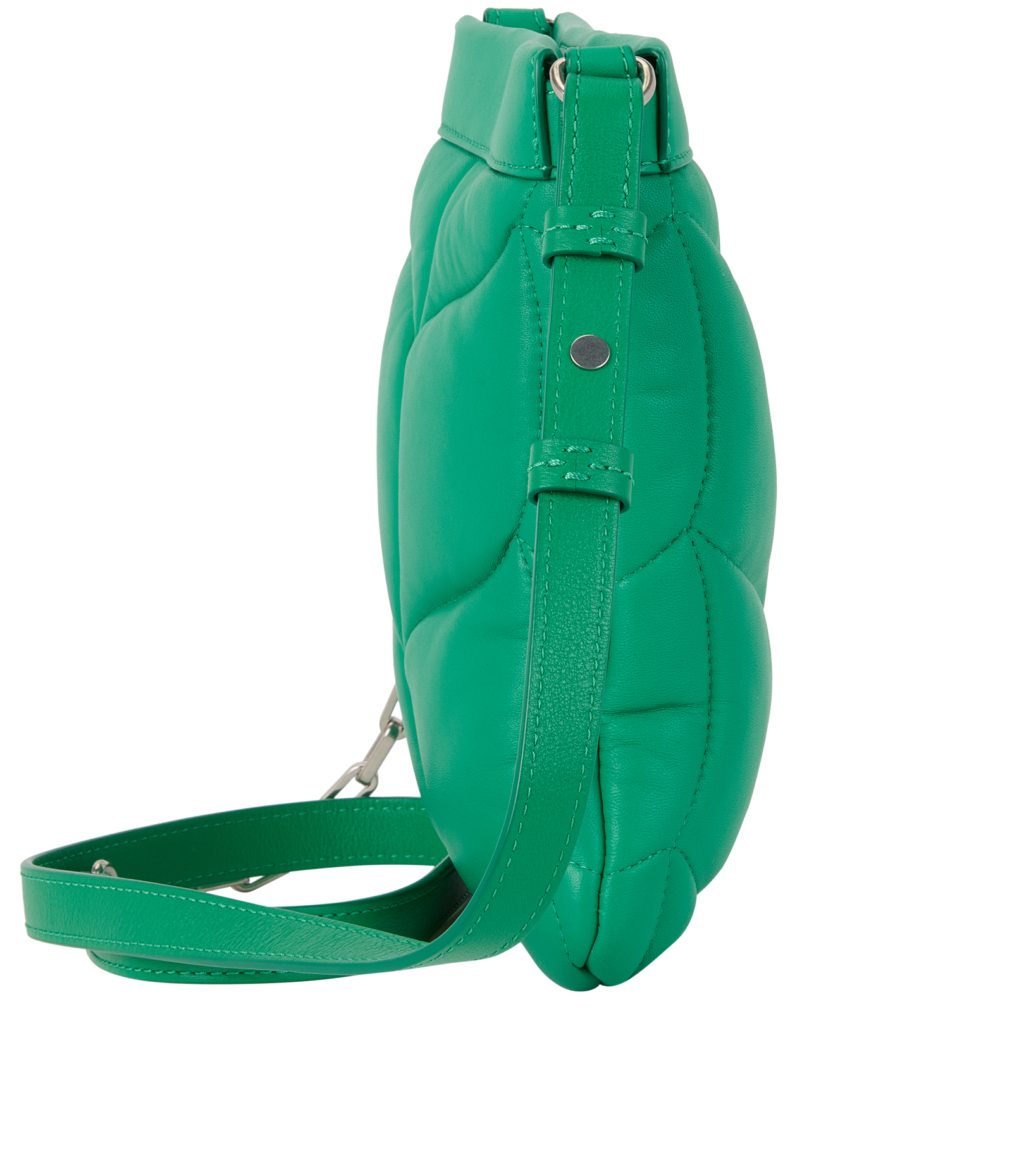 Mulberry Softie Phone Holder, &pound;150, Accessories, Green, Leather/Patent Leather, Side view